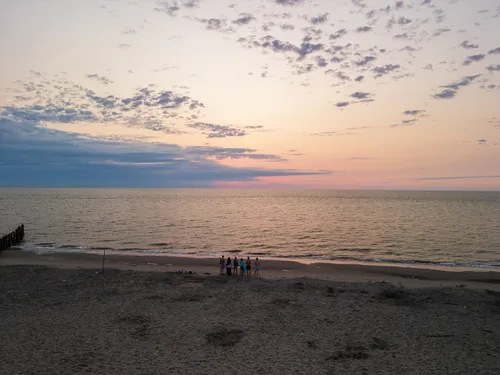 Sonnenuntergang am Strand in Lido di Spina
